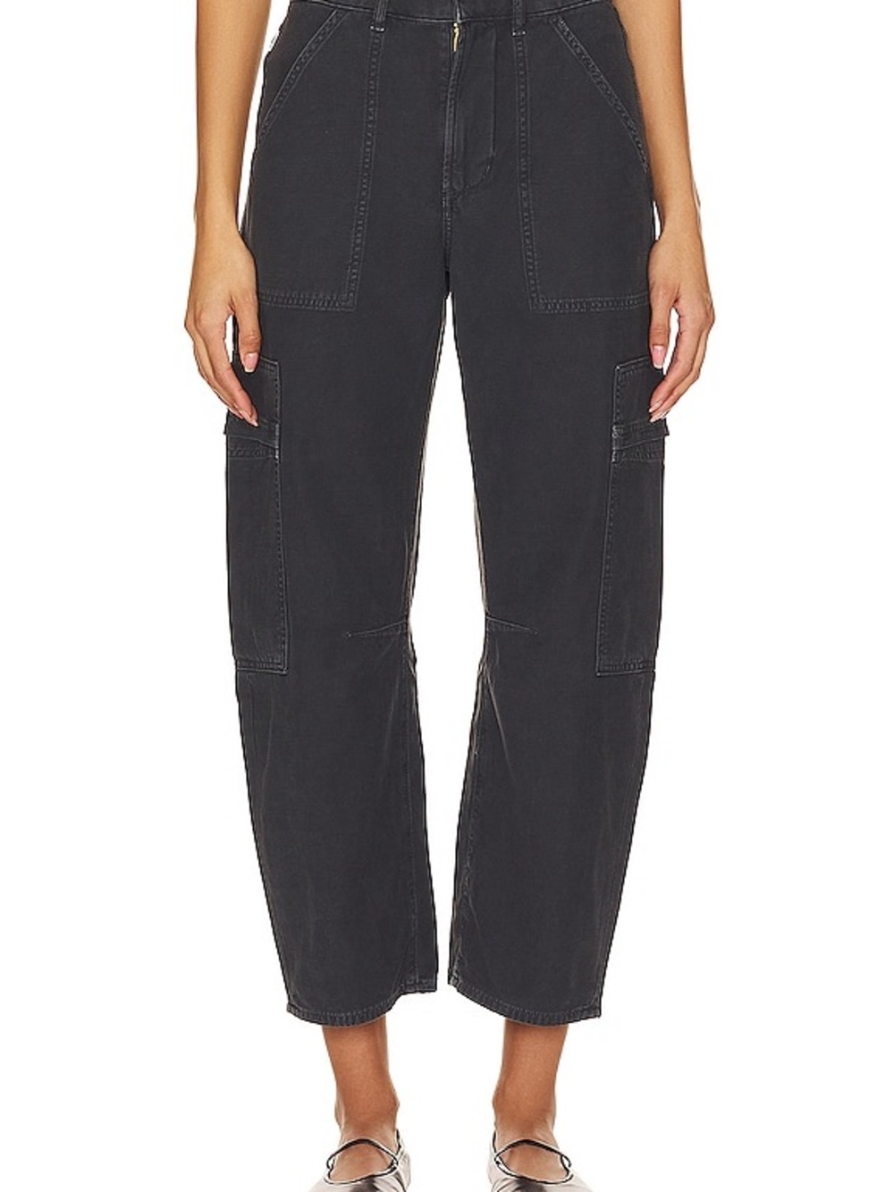Citizens of Humanity Marcelle Cargo in Washed Black | Size 32
